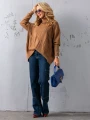 SWETER Kłosy GOLF Zawieszka JUDY - mokka