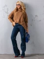 SWETER Kłosy GOLF Zawieszka JUDY - mokka