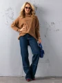 SWETER Kłosy GOLF Zawieszka JUDY - mokka