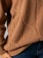 SWETER Kłosy GOLF Zawieszka JUDY - mokka