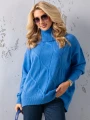 SWETER Kłosy GOLF Zawieszka JUDY - blue