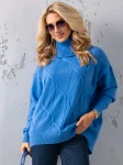  SWETER Kłosy GOLF Zawieszka JUDY - blue
