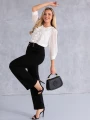 SPODNIE Modelujące GUZIKI Wysoki Stan JOAN - Czarny