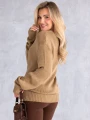 SWETER Wygodny ZŁOTA Nitka CELINA - Beż