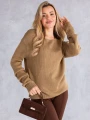 SWETER Wygodny ZŁOTA Nitka CELINA - Beż