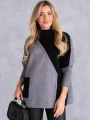 SWETER Kolorowy GOLF Kieszeń FRANKY - grafit i czerń