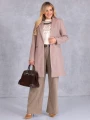PŁASZCZ Klasyczny GUZIK Elegancki ADAMINA - Beige