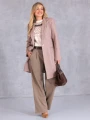 PŁASZCZ Klasyczny GUZIK Elegancki ADAMINA - Beige