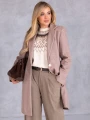PŁASZCZ Klasyczny GUZIK Elegancki ADAMINA - Beige