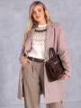 PŁASZCZ Klasyczny GUZIK Elegancki ADAMINA - Beige