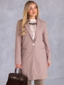 PŁASZCZ Klasyczny GUZIK Elegancki ADAMINA - Beige