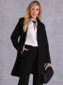 PŁASZCZ Elegancki GUZIKI Marynarka GIZELA - Czerń