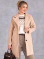 PŁASZCZ Elegancki GUZIKI Marynarka GIZELA - Beige