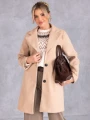 PŁASZCZ Elegancki GUZIKI Marynarka GIZELA - Beige