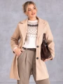 PŁASZCZ Elegancki GUZIKI Marynarka GIZELA - Beige