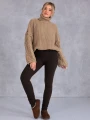 LEGGINSY Modelujące Z Ociepleniem AZALEA - Czekolada