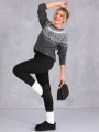 LEGGINSY Modelujące Z Ociepleniem AZALEA - Grafit