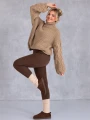 LEGGINSY Modelujące Z Ociepleniem AZALEA - Karmel