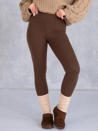 LEGGINSY Modelujące Z Ociepleniem AZALEA - Karmel