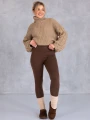 LEGGINSY Modelujące Z Ociepleniem AZALEA - Karmel