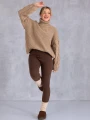 LEGGINSY Modelujące Z Ociepleniem AZALEA - Karmel