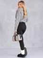 LEGGINSY Wyszczuplające BAWEŁNA Prążki CLOVER - Grafit