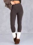 LEGGINSY Wyszczuplające BAWEŁNA CLOVER - Brąz