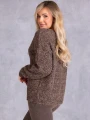 SWETER Gładki DEKOLT Serek - HERI
