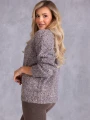 SWETER Gładki DEKOLT Serek HERI - Szary