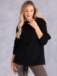 SWETER Warkocze WIĄZANIE Milutki VIKA - Czarny