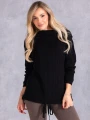 SWETER Warkocze WIĄZANIE Milutki VIKA - Czarny