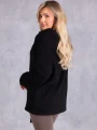 SWETER Warkocze WIĄZANIE Milutki VIKA - Czarny
