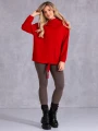 SWETER Warkocze WIĄZANIE Milutki VIKA - Czerwony