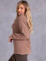 SWETER Warkocze WIĄZANIE Milutki VIKA - Jasny Brąz