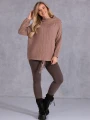 SWETER Warkocze WIĄZANIE Milutki VIKA - Jasny Brąz