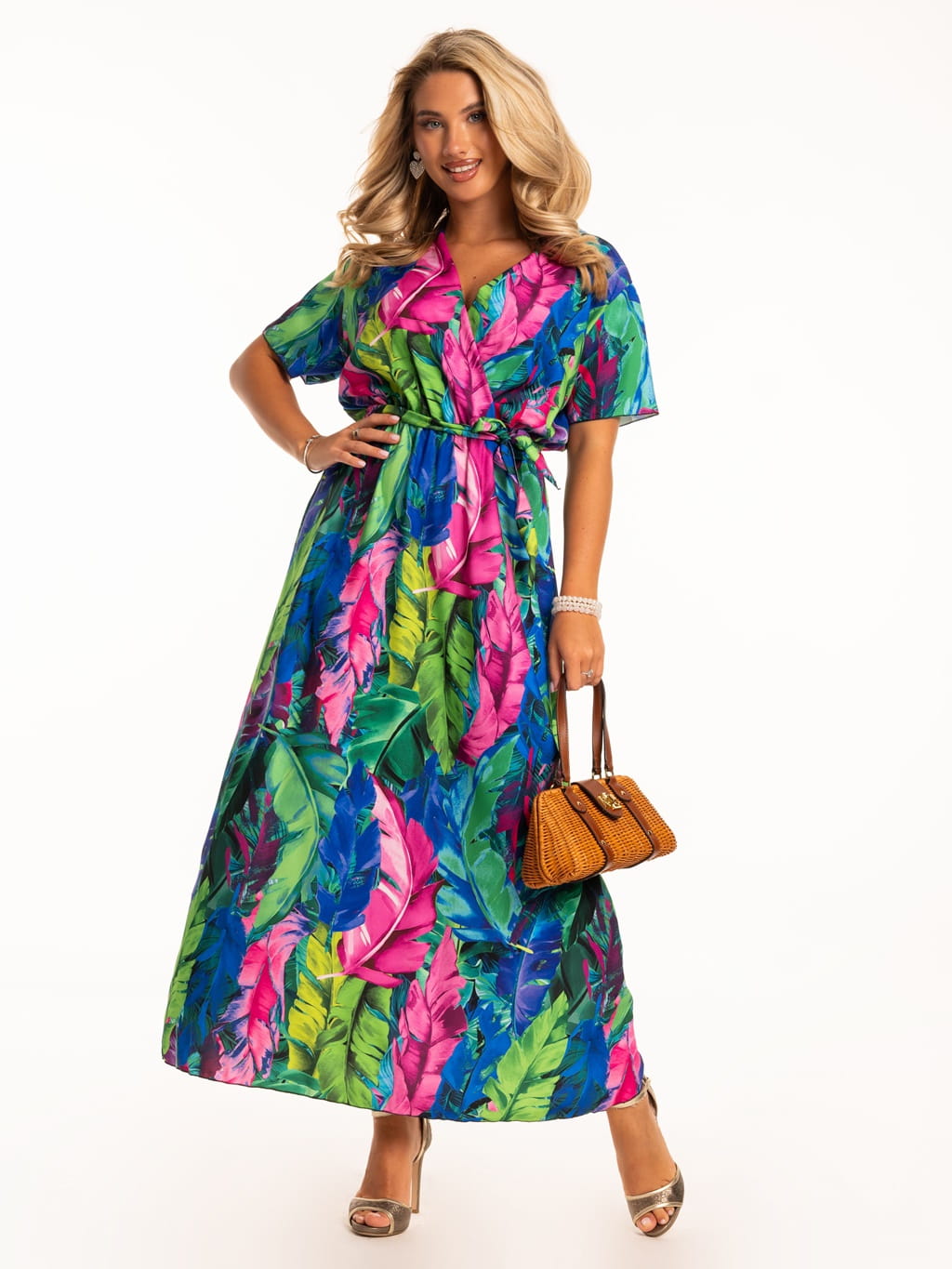 Sukienka kopertowa maxi - MEGAN