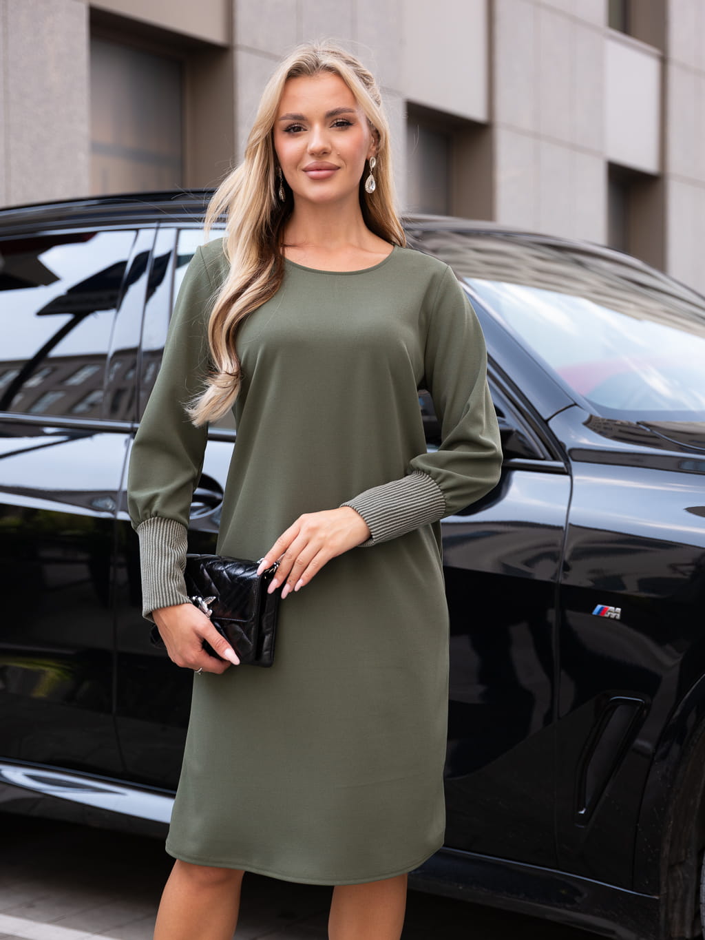 SUKIENKA ze ściągaczami VALENTINA - khaki