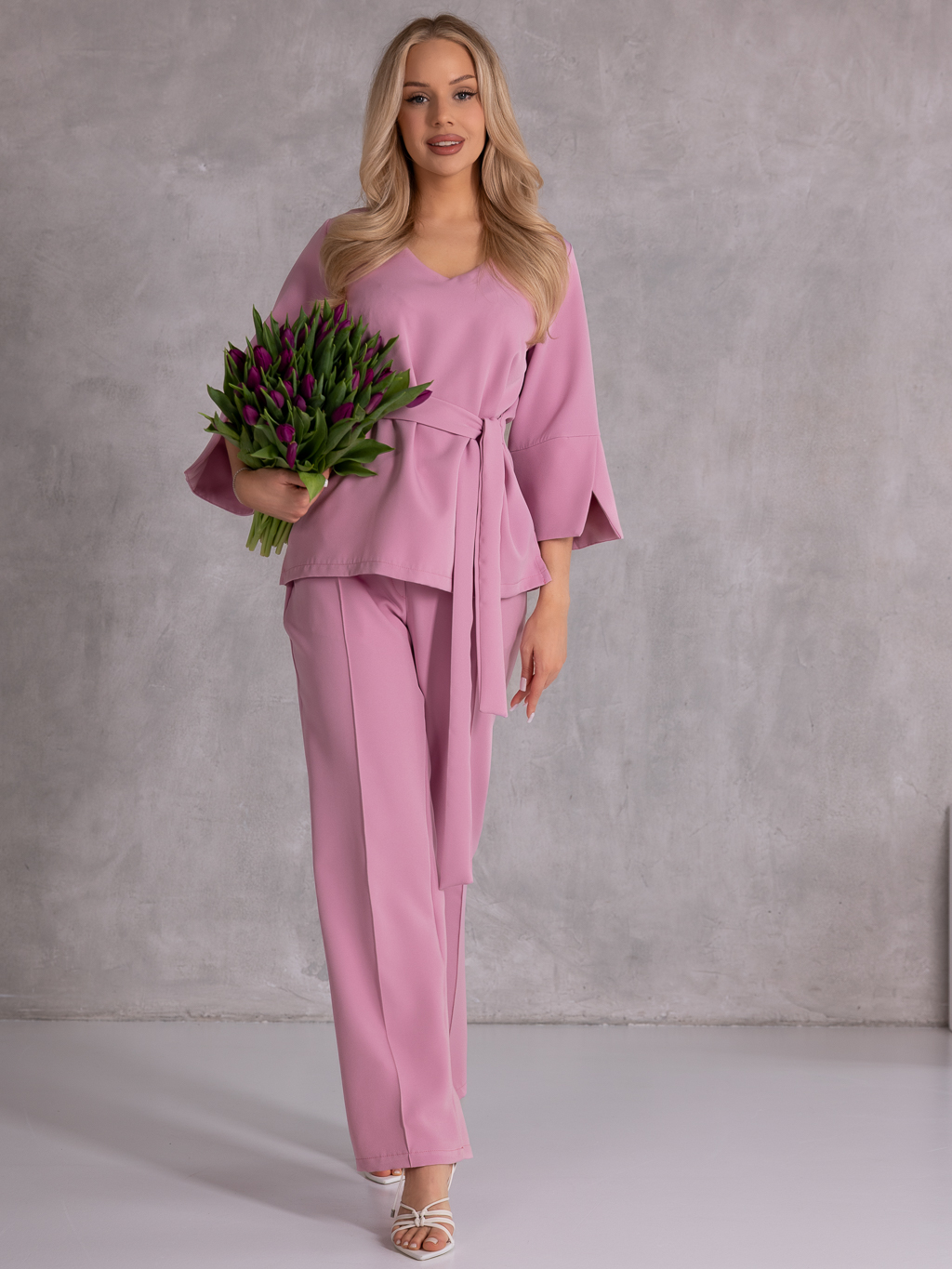 KOMPLET Elegancki WIĄZANIE Przeszycia CIRA - Candy