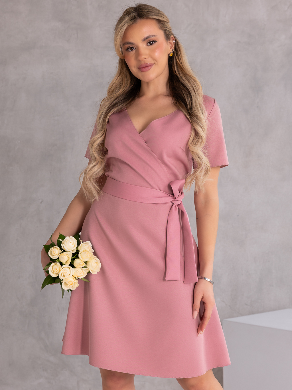 SUKIENKA Kopertowa WIĄZANIE Pasek MIREJA - Magnolia