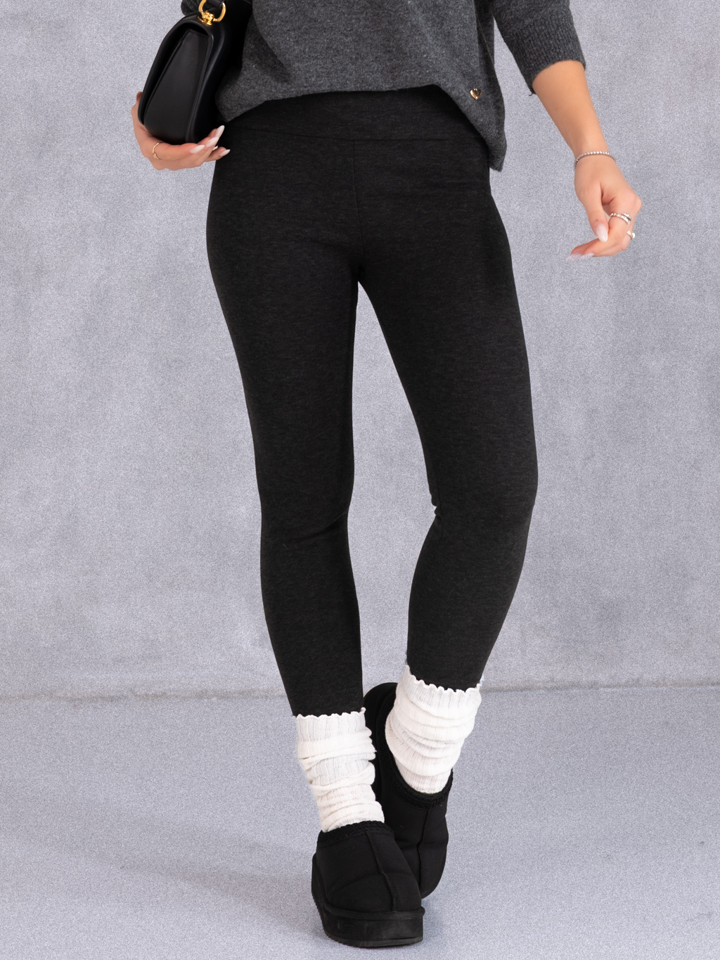 LEGGINSY Modelujące Z Ociepleniem AZALEA - Grafit